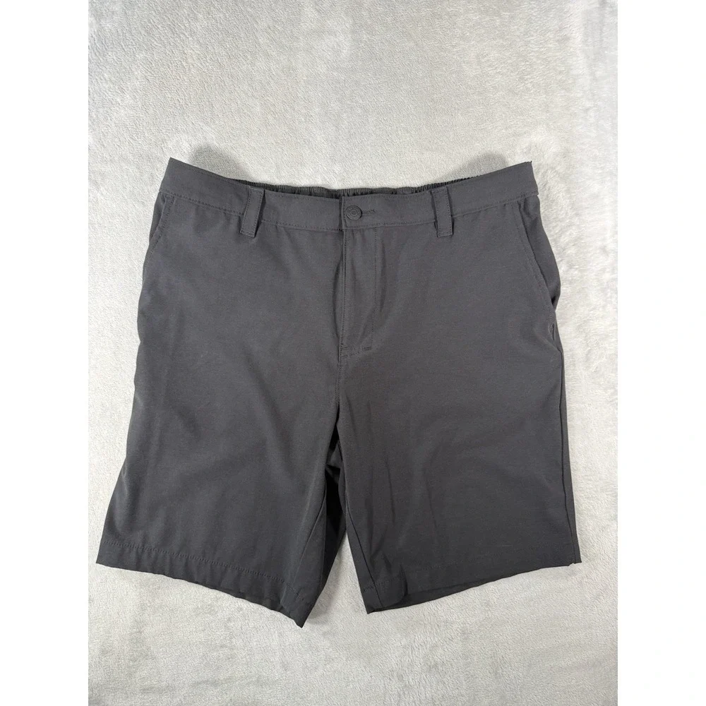 Banana Republic Shorts Mens 36 Black Flat Front Chino Casual